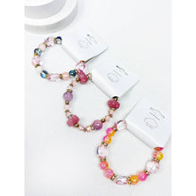 Soft Pink Shades of Mix Bead Stretch Bracelets: MIX COLOR / ONE(12)