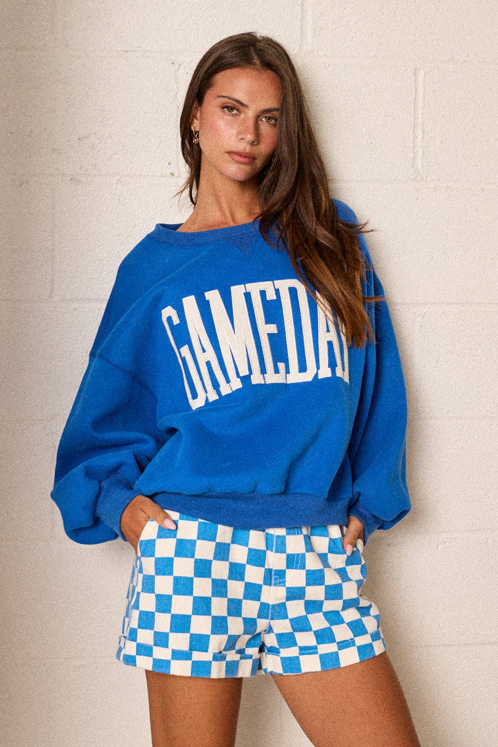 Cobalt Blue Heather Gameday Sweatshirt