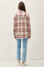 Dusty Pink Vintage Plaid Boxy Shirt
