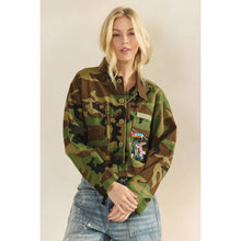 Camo Sequin Contrast Veveret Jacket