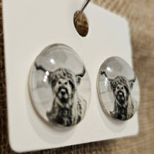 Highland Cow Stud Earrings – Handcrafted, Hypoallergenic