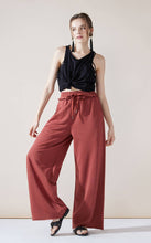 Brick Cotton Wide-Leg Pants
