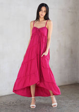 Mulberry Rose Jacquard Empire Waist Tiered Maxi Dress
