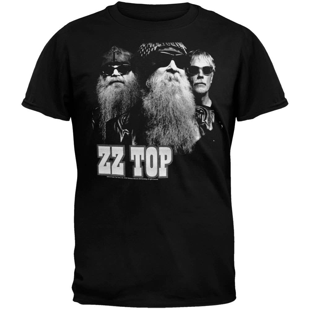 ZZ Top - Black Photo T Shirt