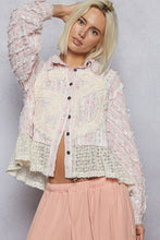 Blue Multi Plaid pattern with peace patch POL shirt