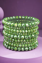 Glass Bead 9 Set Bracelet: JBK-MIDNIGHT LUXE