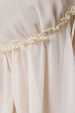 Ivory Ruffle Long Sleeve Flare Blouse