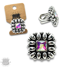Silver Western silver and stone ring