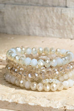 Golden Girl Glass Bead 9 Set Bracelet
