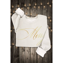 Mineral Black Merry Gold Foil Graphic Sweatshirt