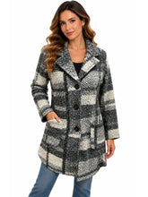 Grey Three Button Plaid Jacket