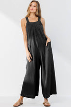 Black Cotton Gauze Solid Wide leg Ces Femme Jumper