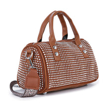 Dazzling Rhinestone Petite Satchel Handbag: Black