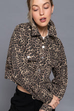 Taupe Brown Animal Printed Cotton Twill Jacket