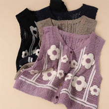 Black Crosa - Floral Crochet Knit Vest – Airy Summer Cover-Up
