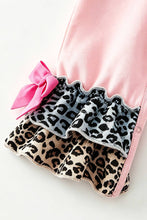 Pink santa printed baby romper with bell sleeves and snaps. RPG65054 SOL: 0-3M