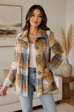Brown Four Button Paid Mountain Jacket Coat