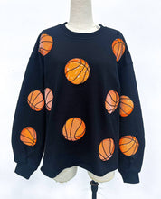 Basketball Beading Sequins Black Sweatshirt