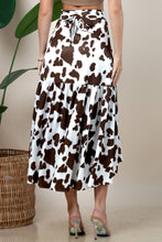 Brown Tilly Choco Black Cow Print Multi Use Wrap Skirt