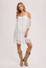 Ivory Open Shoulder Lace Dress