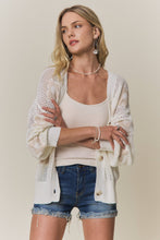 LIGHTWEIGHT FLORAL SWEATER CARDIGAN - CESW3607: IVORY / S-M-L(2-2-2)