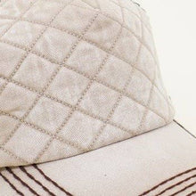 Yellow Floral Vine Bejeweled Glitz Quilted Cap, Adjustable: