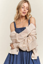 LIGHTWEIGHT FLORAL SWEATER CARDIGAN - CESW3607: IVORY / S-M-L(2-2-2)
