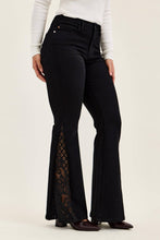 Black MR JAQUELINE w/ Lace Hem Detail Shadow Luxe Judy Blue Jeans
