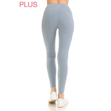 Plus Size Premium High Waist Solid Activewear Leggings: Forest Green