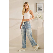 Denim Washed Paisley Patch Oli+Hali Jeans