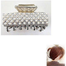 Rectangle Multi Pearls Deco Claw Clip
