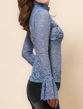 Blue See Sheer Lace Blouse Layering Top
