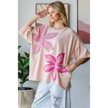 Blush Washed Flower Patchwork Oli+Hali Top