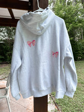 Pearl Grey Embroidered Bow Sunkissed Coconut Hoodie