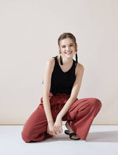 Brick Cotton Wide-Leg Pants