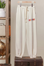 Ivory Christmas Pants with Lettering