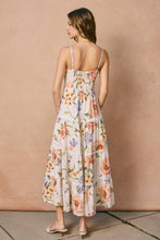 Spring Garden Honeysuckle Drift Lace Tiered Midi Dress