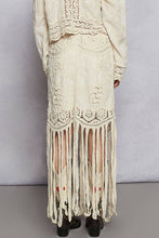 Natural Crochet patterns elongated fringe detail POL skirts
