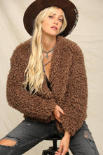 Latte Open Front Fuzzy And Cozy Jacket