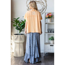 Apricot Washed Floral Patchwork Oversized Oli+Hali Tee
