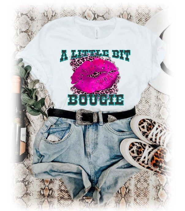 Heather Ice Grey A Little Bit Bougie Tee