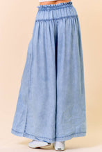 Light Denim Tencel Wide Leg Pants