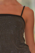 Black Sparkle Rhinestone Cami Top
