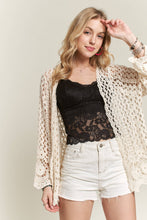 CROCHET CARDIGAN HEM - CET3546: WHITE / S/M-M/L(3-3)