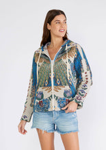 Natural Teal Long Sleeve Zipper Front Tapestry Hoodie Lovestitch Jacket