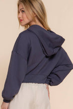 Ivy Beige Long Sleeve Hoodie French Terry Zip Up Jacket