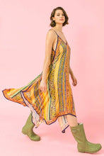 Rust Multi printed woven hanky dress