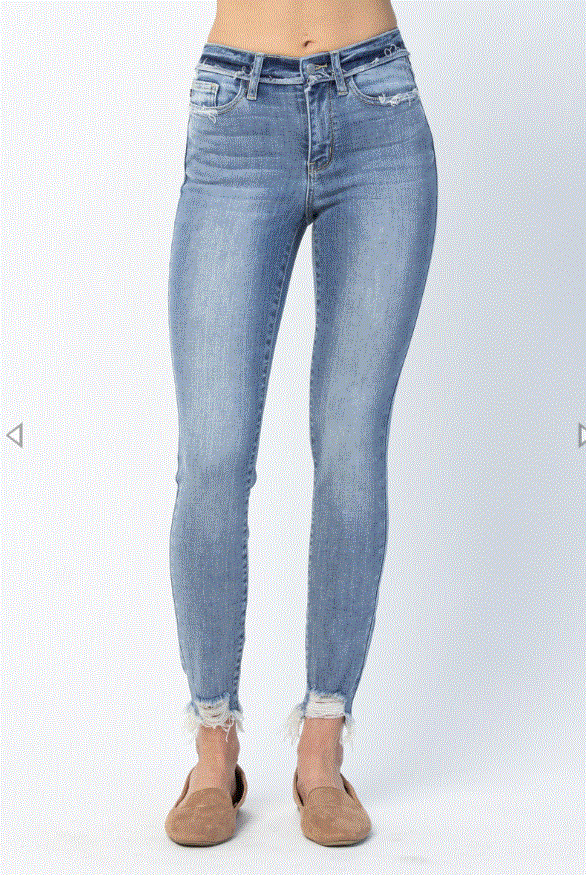 Light Mid Rise Release Waistband Detail Skinny Judy Blue Jeans 11/28/23 7644