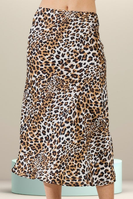 Leopard Satin Long Skirt 7/28/25 1058