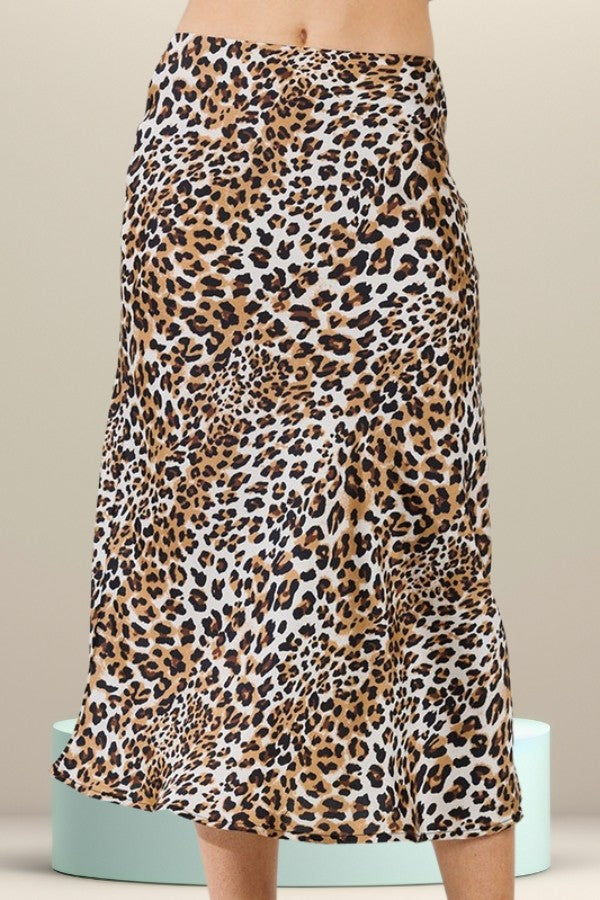 Leopard Satin Long Skirt 7/28/25 1058